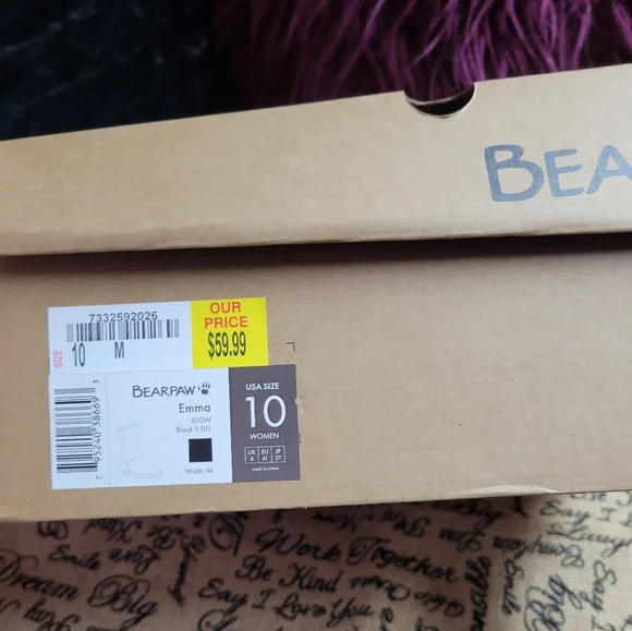 BearPaw size 10  Suede Emma boots-black - Picture 8 of 9